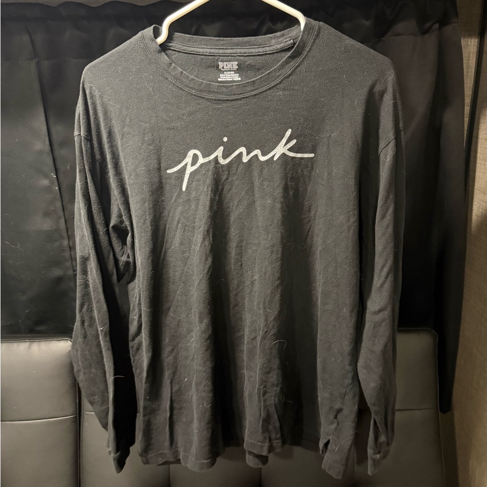 PINK Victoria's Secret Black Long Sleeve Tee